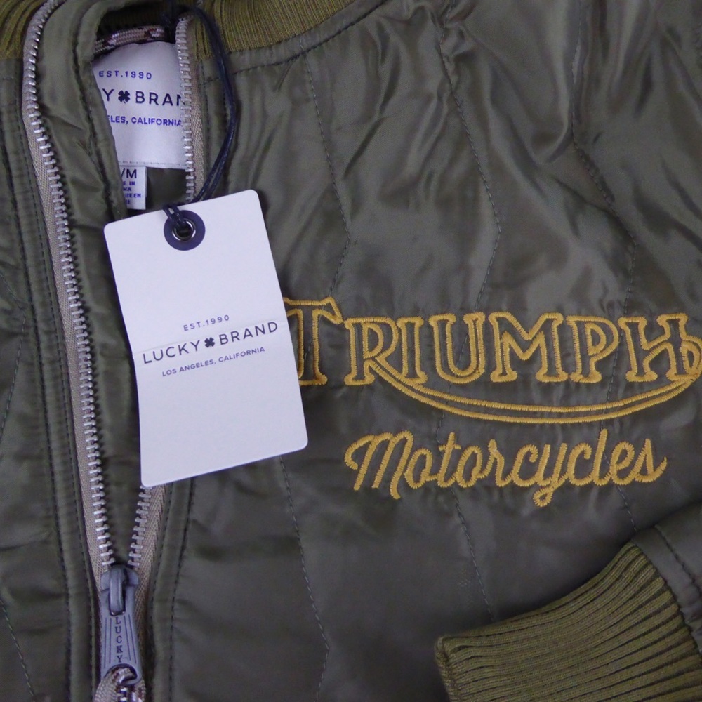 Lucky Triumph Quilted Jacket Tiger Motorcycle NWT - Picture 4 of 8